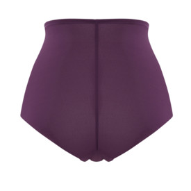 Kalhotky PANACHE CLARA HIGH WAIST BRIEF PLUM/SILVER