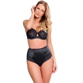 Kalhotky PANACHE QUINN HIGH WAIST BRIEF BLACK