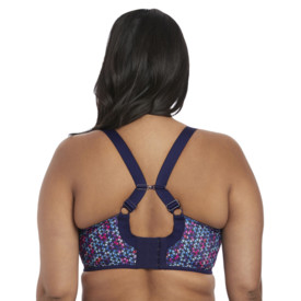 Podprsenka ELOMI ENERGISE UW SPORTS BRA WITH J HOOK NAVY GEO