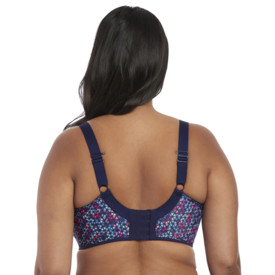 Podprsenka ELOMI ENERGISE UW SPORTS BRA WITH J HOOK NAVY GEO