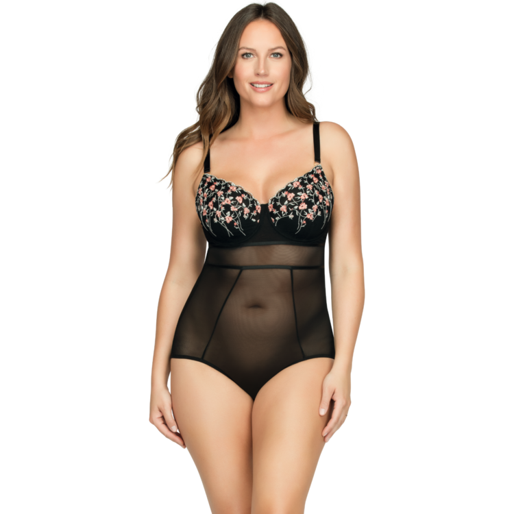 Formující prádlo PARFAIT BRIANA BODY BLACK FLORAL