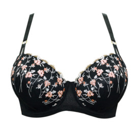 Podprsenka PARFAIT BRIANA PADDED BRA BLACK FLORAL