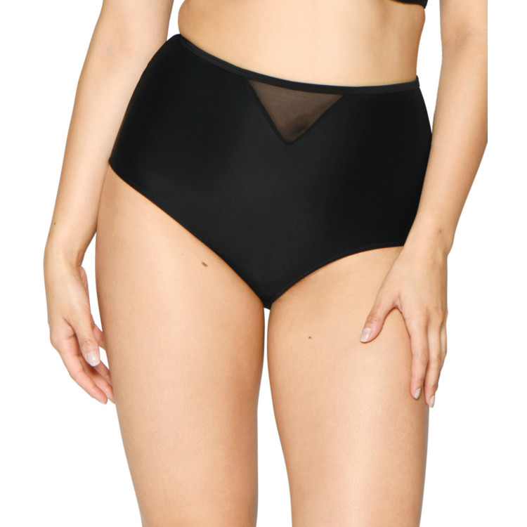 Plavky spodní díl CURVY KATE SHEER CLASS HIGH WAIST BRIEF BLACK