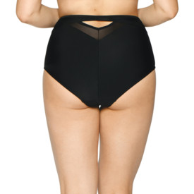 Plavky spodní díl CURVY KATE SHEER CLASS HIGH WAIST BRIEF BLACK