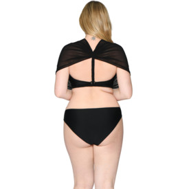 Plavky vrchní díl CURVY KATE WRAPSODY BIKINI BANDEAU BLACK