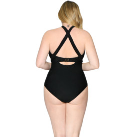 Plavky jednodílné CURVY KATE WRAPSODY SWIMSUIT BANDEAU BLACK