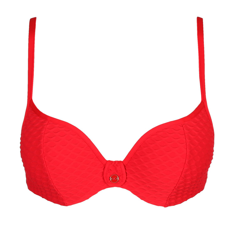 Plavky vrchní díl MARIE JO SWIM BRIGITTE HEART SHAPE PADDED TRUE RED