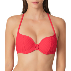 Plavky vrchní díl MARIE JO SWIM BRIGITTE HEART SHAPE PADDED TRUE RED