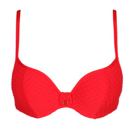 Plavky vrchní díl MARIE JO SWIM BRIGITTE HEART SHAPE PADDED TRUE RED