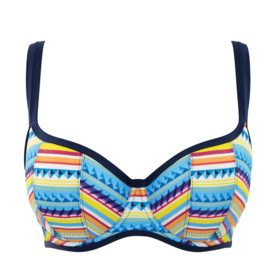 Plavky vrchní díl PANACHE SWIM ASPEN PADDED BALCONY MULTI STRIPE