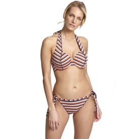 Plavky vrchní díl PANACHE SWIM SUMMER MOULDED HALTER BIKINI ORANGE MULTI