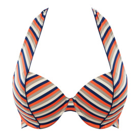 Plavky vrchní díl PANACHE SWIM SUMMER MOULDED HALTER BIKINI ORANGE MULTI