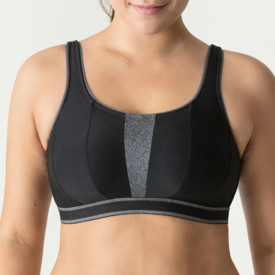 Podprsenka PRIMADONNA SPORT THE SWEATER WIRELESS BRA BLACK