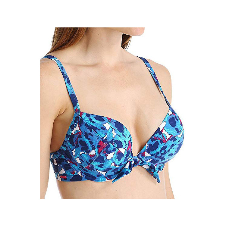 Plavky vrchní díl CLEO SWIM SUKI PLUNGE BIKINI TOP GEO FLORAL