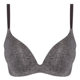 Podprsenka B.TEMPT'D B.SPLENDID WIRE FREE PUSH UP DARK GREY / HEATHER