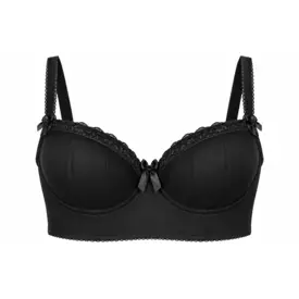 Podprsenka COMEXIM BASIC HALFCUP LONGLINE BRA BLACK
