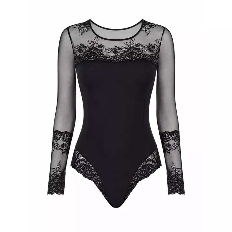 JANIRA GRETA 45266 BODY ML DLOUHÝ RUKÁV KRAJKA NEGRO