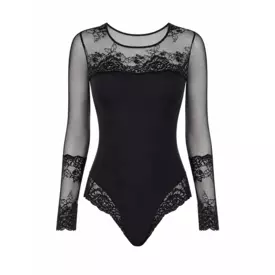 Formující prádlo JANIRA GRETA 45266 BODY ML DLOUHÝ RUKÁV KRAJKA NEGRO