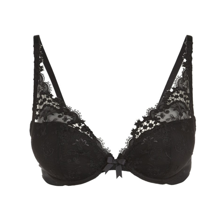 Podprsenka SIMONE PÉRÈLE WISH TRIANGLE PUSH UP BRA BLACK