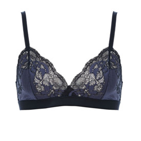 Braletka WACOAL LACE AFFAIR BRALETTE BLACK/GRAPHITE