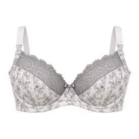 Podprsenka COMEXIM SWEET FLOWER NURSING WHITE FLORAL
