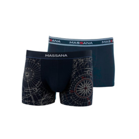 Pánské prádlo MASSANA UNDERWEAR 2-PACK BOXERS POTISK MAPA
