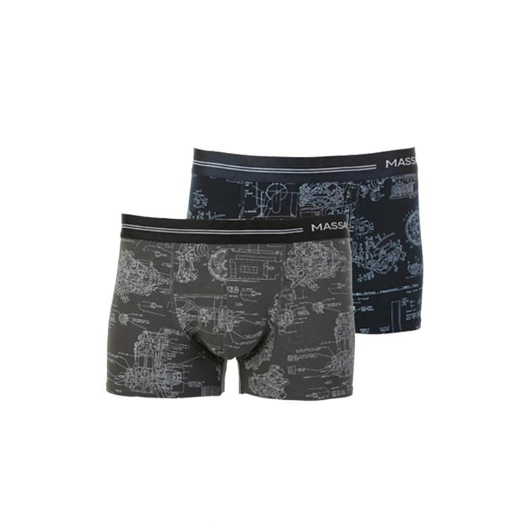 Pánské prádlo MASSANA UNDERWEAR 2-PACK BOXERS POTISK TECHNIKA