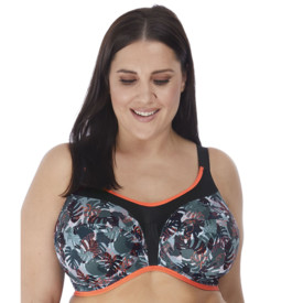 Podprsenka ELOMI ENERGISE UW SPORTS BRA WITH J HOOK CAMOTROPIC