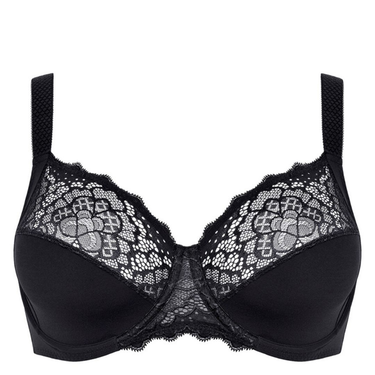 Podprsenka SIMONE PÉRÈLE CARESSE FULLCUP SUPPORT BRA BLACK