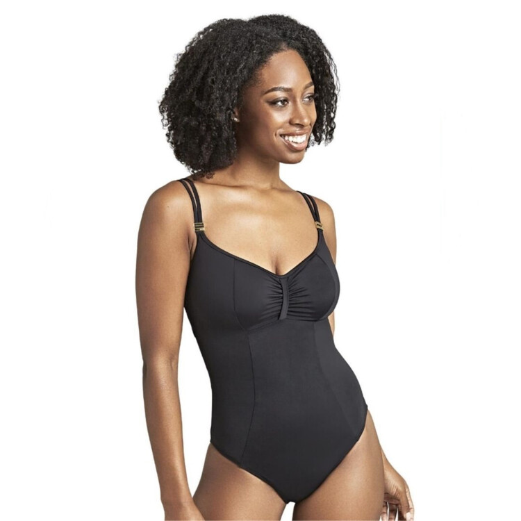 Plavky jednodílné PANACHE SWIM ANYA RIVA SWIMSUIT BLACK