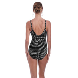 Plavky jednodílné FANTASIE SWIM SANTA MONICA UW TWIST FRONT SUIT - LIGHT CONTROL BLACK & WHITE