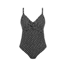 Plavky jednodílné FANTASIE SWIM SANTA MONICA UW TWIST FRONT SUIT - LIGHT CONTROL BLACK & WHITE