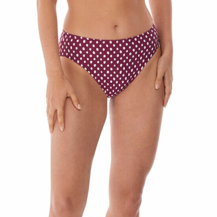 Plavky spodní díl FANTASIE SWIM SANTA MONICA MID RISE BRIEF GARNET