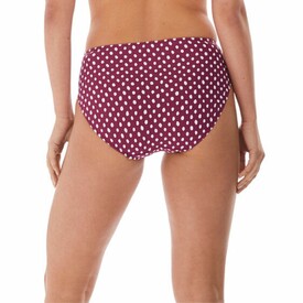 Plavky spodní díl FANTASIE SWIM SANTA MONICA MID RISE BRIEF GARNET