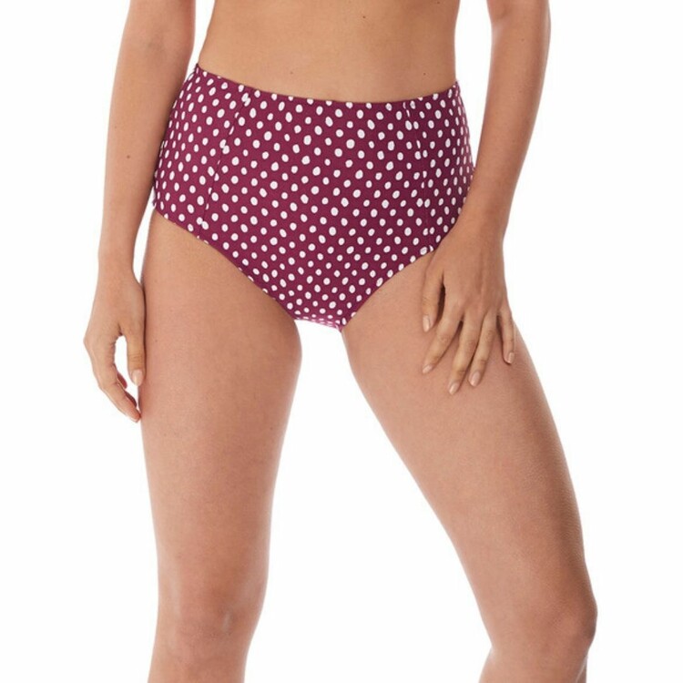 Plavky spodní díl FANTASIE SWIM SANTA MONICA HIGH RISE BRIEF GARNET