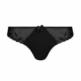 Kalhotky SIMONE PÉRÈLE ANDORA COTON STRING TANGA BLACK