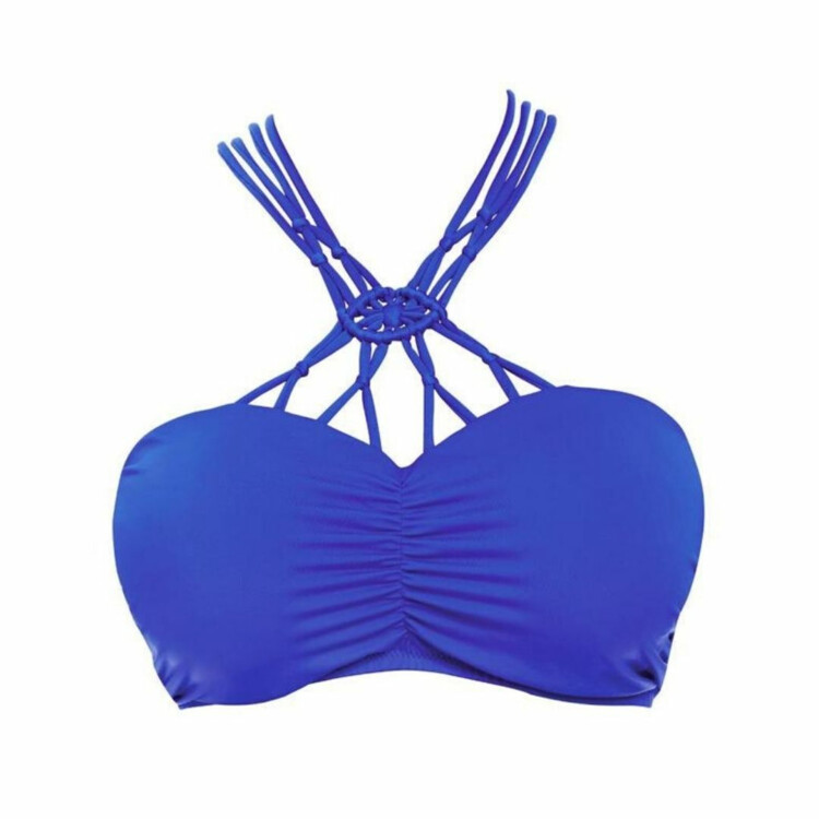 Plavky vrchní díl FREYA SWIM MACRAME UW PADDED BANDEAU COBALT