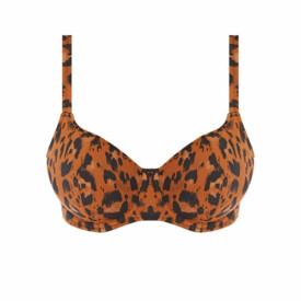 Plavky vrchní díl FREYA SWIM ROAR INSTINCT UW SWEETHEART PADDED BIKINI LEOPARD