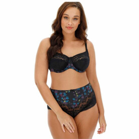 Kalhotky PANACHE AMELIE FULL BRIEF BLACK/FLORAL