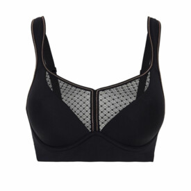 Podprsenka SIMONE PÉRÈLE HARMONY HIGH IMPACT SPORT BRA BLACK