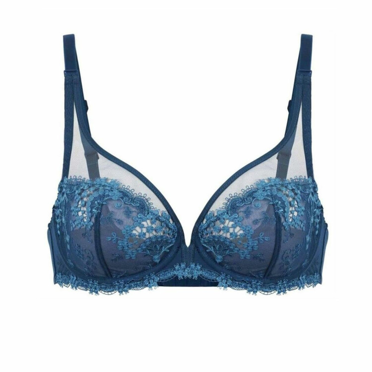 Podprsenka SIMONE PÉRÈLE WISH PLUNGE FULLCUP PETROL BLUE