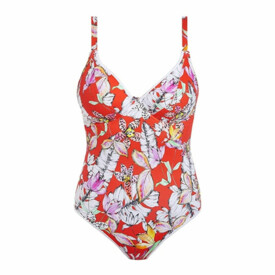 Plavky jednodílné FREYA SWIM WILD FLOWER UW PADDED PLUNGE SWIM SUIT FLAME