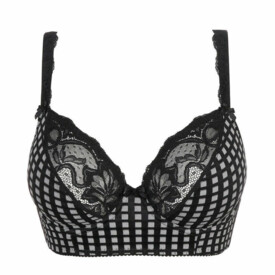 Podprsenka PRIMADONNA MADISON DEEP PLUNGE BALCONY LONGLINE CRYSTAL BLACK