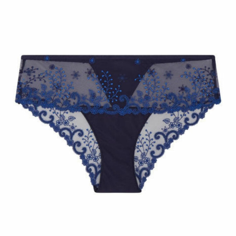 Kalhotky typu short z řady Delice od Simone Pérèle v odstínu půlnoční modř