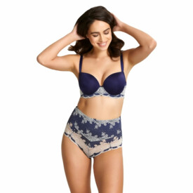 Kalhotky PANACHE CLARA HIGH WAIST BRIEF NAVY