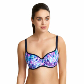 Plavková podprsenka Plavky vrchní díl PANACHE SWIM ASPEN PADDED BALCONNET BIKINI TIE DYE