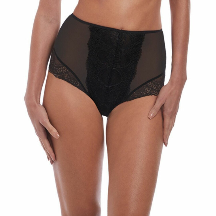 vysoké černé Kalhotky FANTASIE TWILIGHT HIGH WAIST BRIEF BLACK