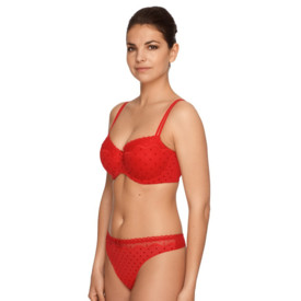 Podprsenka PRIMADONNA TWIST TOUCH ME BALCONY VERTICAL SEAM RED