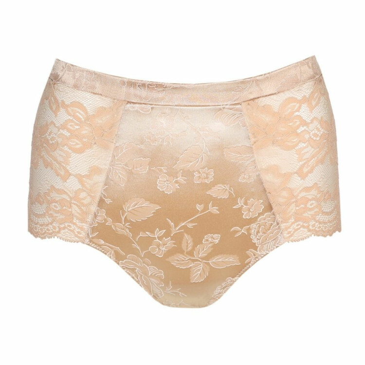 Vysoké tělové Kalhotky MARIE JO SYLVIA FULL BRIEFS GLOSSY SAND