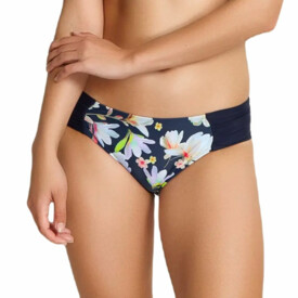 Navy plavkové kalhotky Plavky spodní díl PANACHE SWIM FLORENTINE GATHER PANT NAVY FLORAL